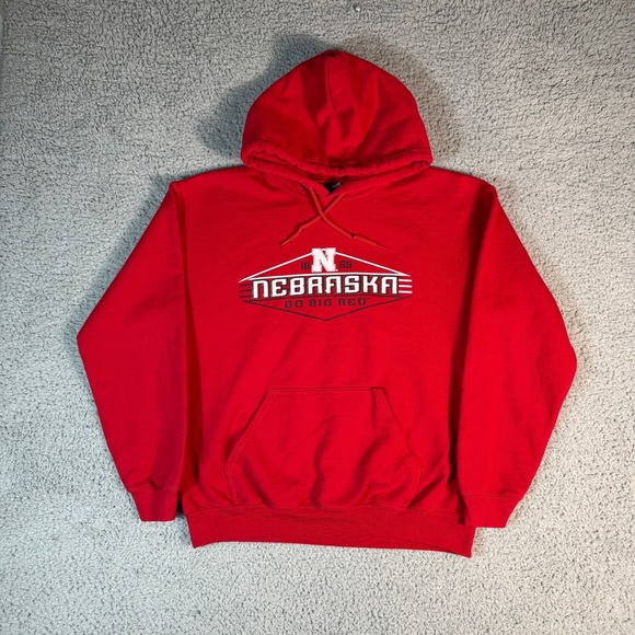 Gildan Other - Nebraska Huskers Hoodie Mens Medium University‎ of Nebraska Go Big Red Pullover